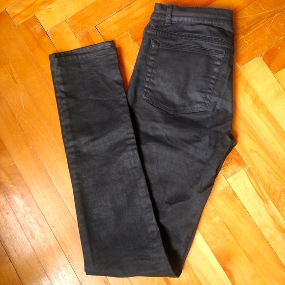 The Kooples Black Skin Leath Pants sz 26 - Picture 3 of 8